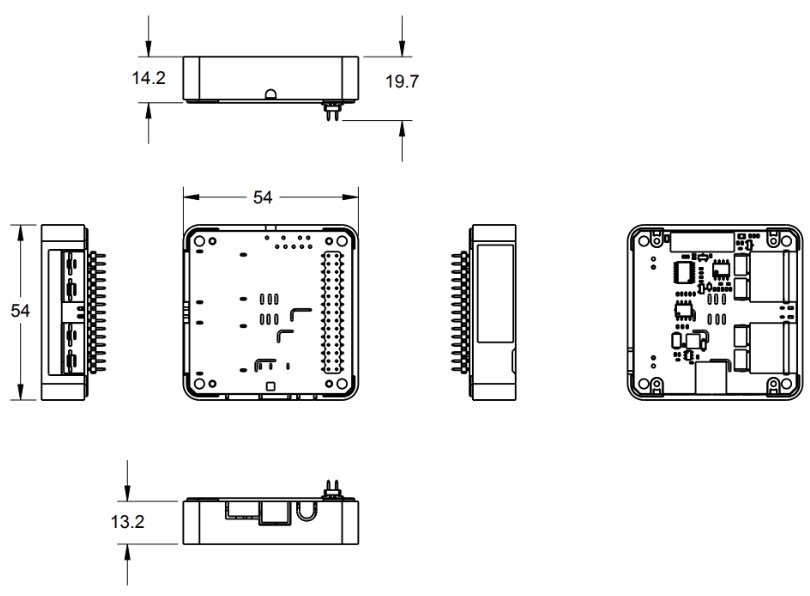 Mechanical Drawing - M5Stack DualKmeter Temperature Measurement Module 13.2